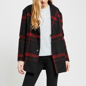 Gentle Fawn Classic Plaid Coat, Size M.